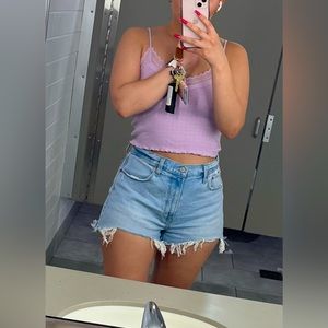 Abercrombie High Rise Curve Love Mom Shorts